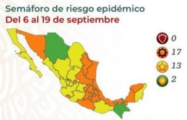 TheBunkerNoticias | México cambia de color; 17 estados en naranja y ninguno en rojo