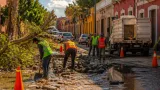 Atlixco activa operativo municipal tras tromba que dejó calles inundadas y árboles caídos