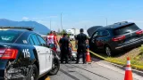 Choque en Anillo Periférico deja a policías lesionados en Apodaca