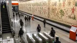 Códice Azcatitlan llega en reproducción monumental al Metro Pino Suárez de la Ciudad de México