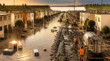 Desbordamiento de presa y lluvias inundan fraccionamientos de Tizayuca; 48 casas afectadas