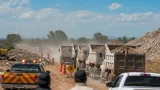 León: inspeccionan escombrera municipal y persisten filas de camiones hasta tres horas