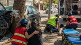 Tres heridos tras choque contra árbol en Tampico; uno con pierna casi amputada