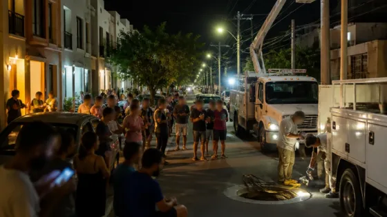 Apagón nocturno deja sin luz a colonias del norponiente de Playa del Carmen