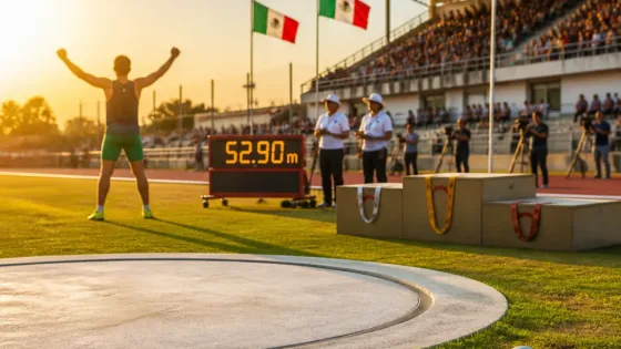Apizaco recibe oro en atletismo NACAC: Emiliano Novelo gana en lanzamiento de martillo