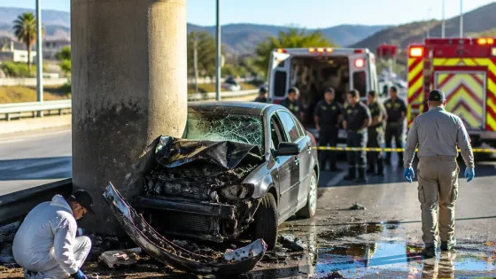 Choque mortal en Nogales: un joven pierde la vida al impactarse contra pilar del puente