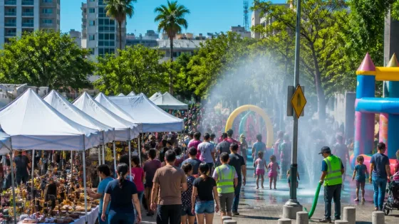 Culiacán: familias llenan Aqua Fest y bazar de emprendedores en espacios públicos