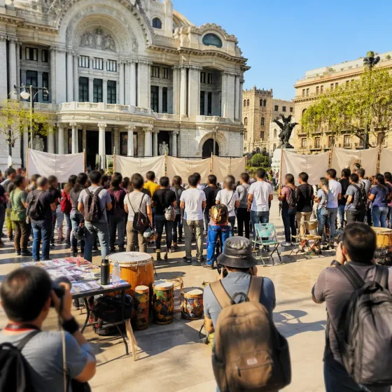 Comunidad cultural de Los Mochis marcha contra el cierre de tres espacios emblemáticos