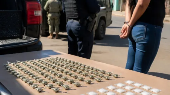 Detienen en Ciudad Obregón a mujer con más de 200 dosis de presunta droga en colonia Las Haciendas