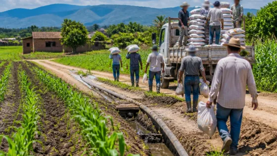 Iguala fortalece producción de maíz con insumos, riego y obras rurales