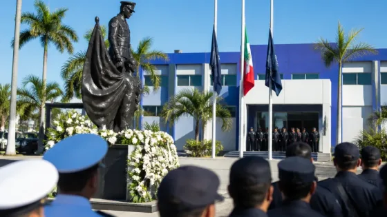 Los Mochis: Marina participa en acto conmemorativo del Día del Policía Naval