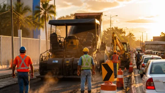 Obras en avenida Universidad impactan la movilidad en Coatzacoalcos; recomiendan prever tiempos
