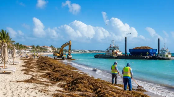Playa del Carmen: 80 mdp y 20 mil toneladas, pero el sargazo sigue paralizando el turismo