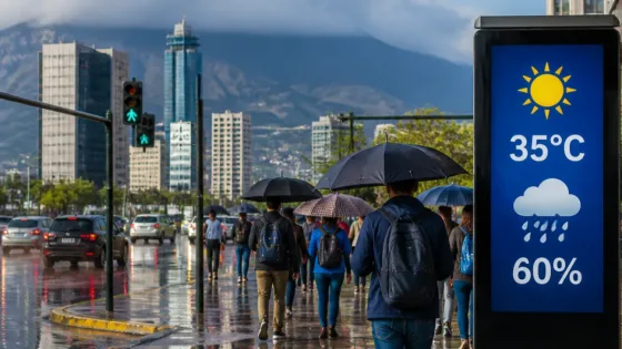 Pronóstico para Monterrey: fin de semana con lluvias ligeras y máximas de 34–35°C