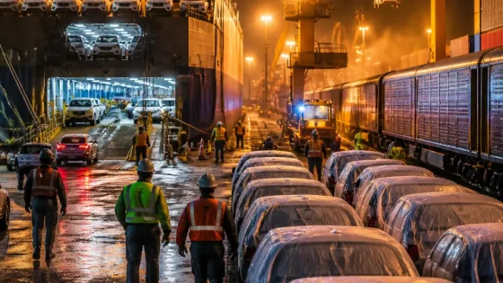 Salina Cruz recibe buque con 3,000 vehículos y consolida ruta interoceánica