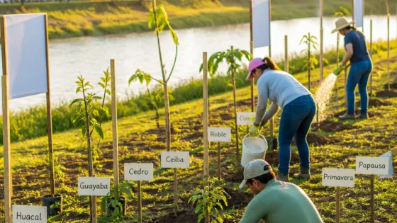 Tapachula impulsa reforestación en la ribera del río Coatán con 500 árboles