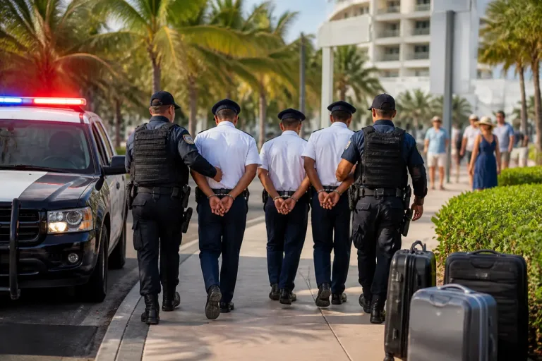Arrestan a tres policías turísticos en Cancún por presunta extorsión a visitantes