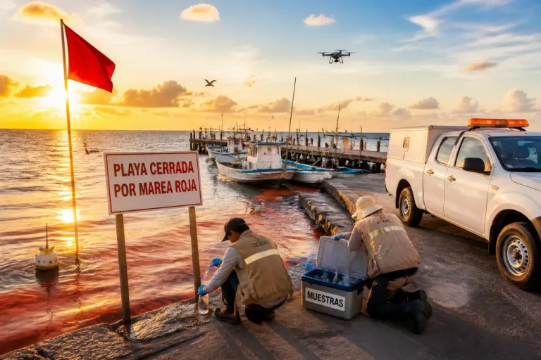 Yucatán activa comité y vigilancia permanente ante marea roja en su litoral