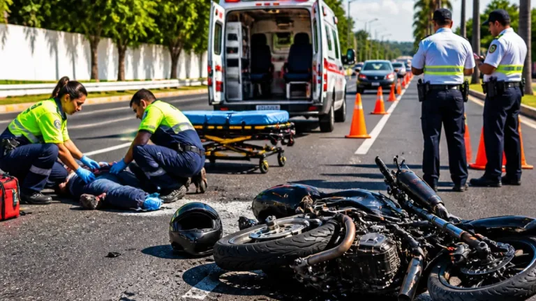 Accidente en Paseo Cuauhnáhuac deja a un motociclista herido en Jiutepec