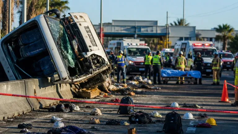 Accidente mortal de camión de personal en Zapopan deja un fallecido y varios lesionados