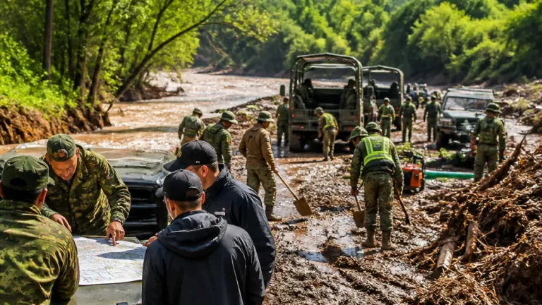 Activa Guardia Nacional Plan DN-III-E en Temascaltepec tras fuertes lluvias