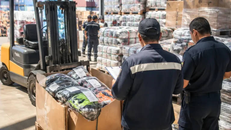 Aduana de Lázaro Cárdenas asegura 28,800 prendas sospechosas de ser apócrifas