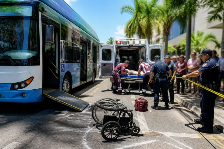 Adulto mayor en silla de ruedas resulta grave tras ser atropellado por colectivo en Tuxtla Gutiérrez