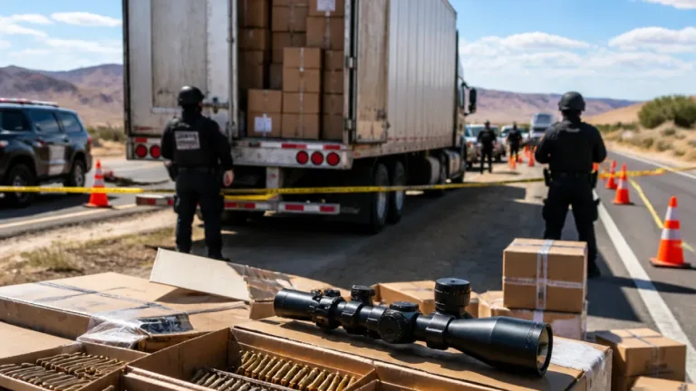 Aseguran en Chihuahua más de 7,400 cartuchos ocultos en un camión de paquetería
