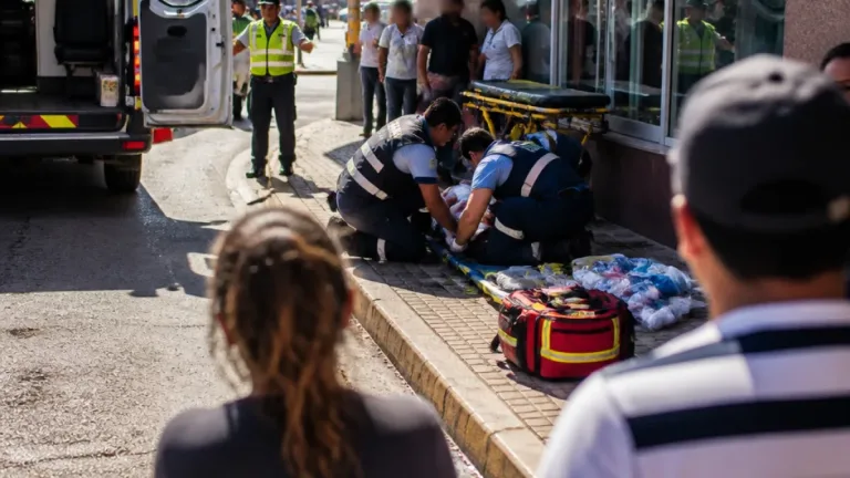 Atención de emergencia en el Centro de Ciudad del Carmen tras grave hemorragia de mujer