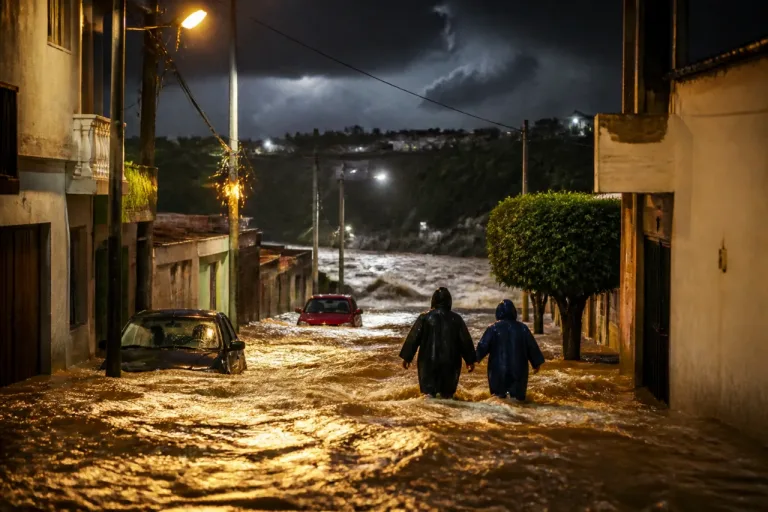 Atlixco registra cortes de luz y calles anegadas tras intensas lluvias