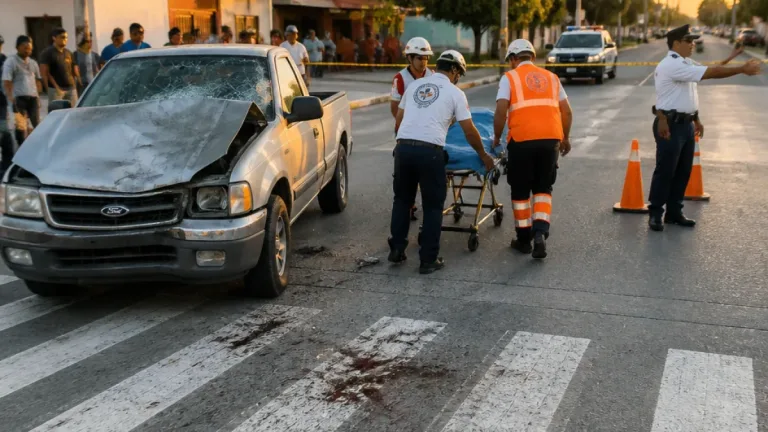 Atropellan a mujer de 76 años en paso peatonal en Ciudad del Carmen
