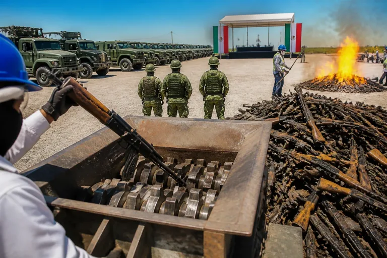 Autoridades realizan en Apodaca jornada de destrucción de armas para reforzar seguridad