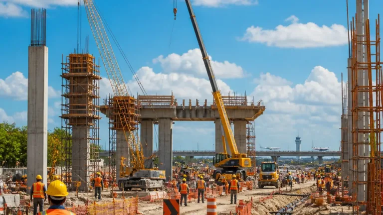 Avanza 30% el Distribuidor Vial Kukulcán en Cancún; obras buscan mejorar accesos al aeropuerto