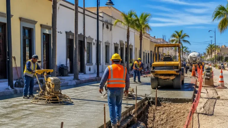 Avanza 69 % la pavimentación de calle Zaragoza en San José del Cabo