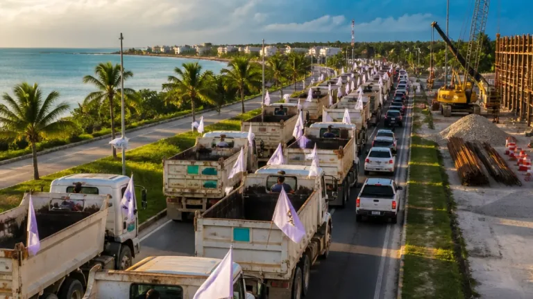 Chetumal: movilización de volqueteros en Quintana Roo alerta sobre afectaciones a obras y movilidad