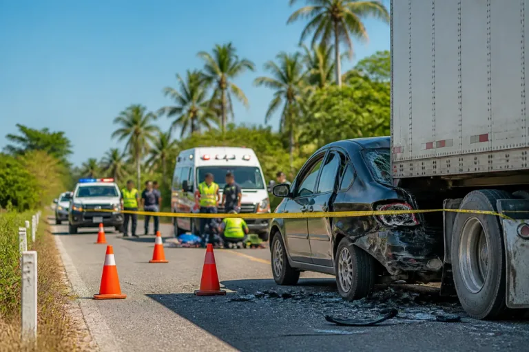 Choque contra tráiler en la carretera Frontera–Villahermosa deja personas lesionadas