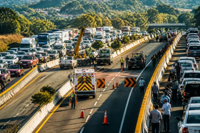 Cierre total de la autopista afecta la movilidad hacia Cuernavaca esta mañana