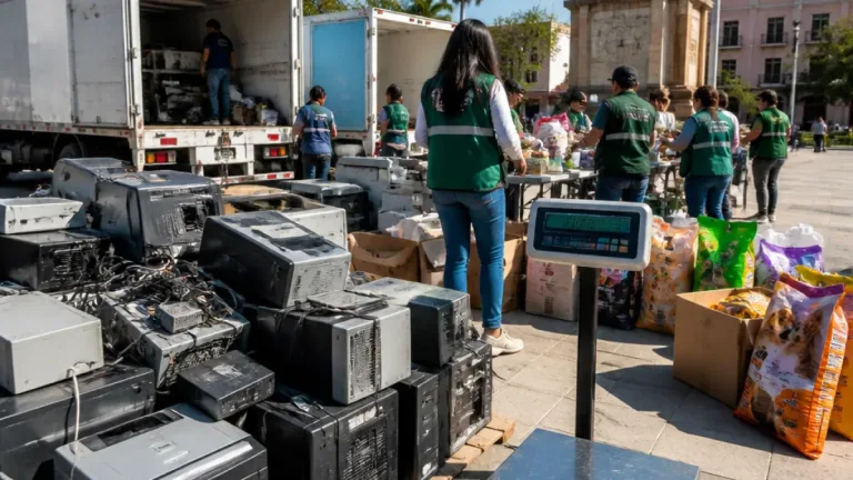 Ciudad Victoria: Reciclatón 2026 convierte 10 toneladas de electrónicos en apoyo para refugios