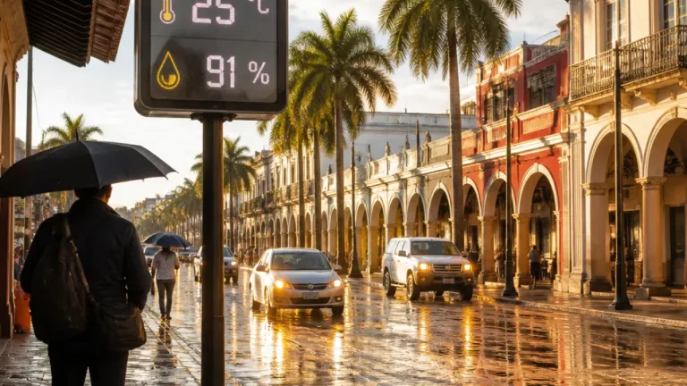 Clima en Colima: jornada templada con lluvia ligera y alta humedad