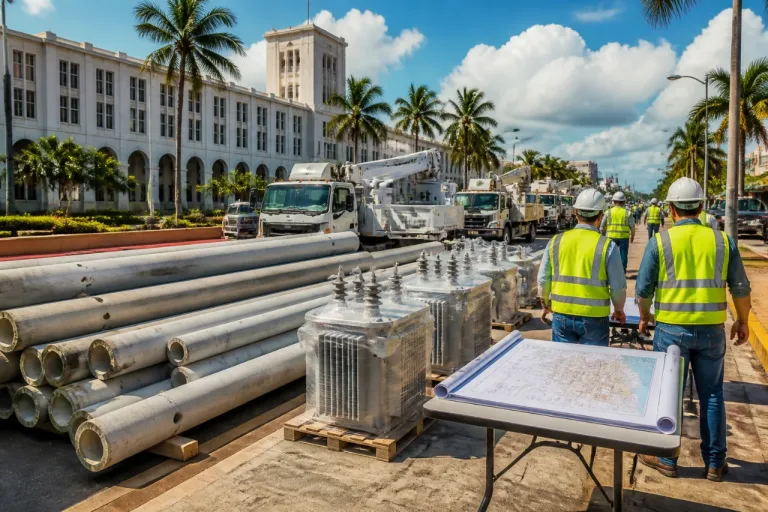 Coatzacoalcos recibirá renovación de red eléctrica con cientos de postes y transformadores