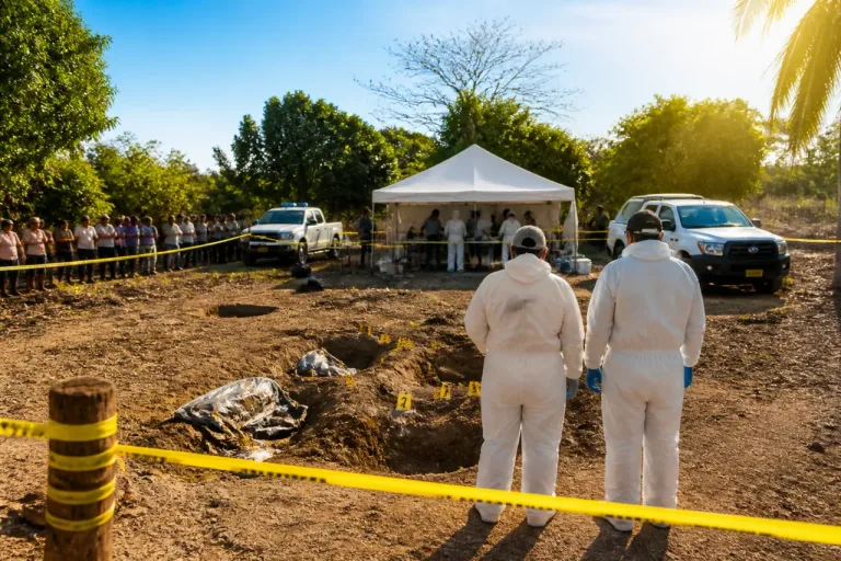 Confirman identificación de pareja hallada en fosa clandestina; FGECAM abrió carpeta por doble homicidio