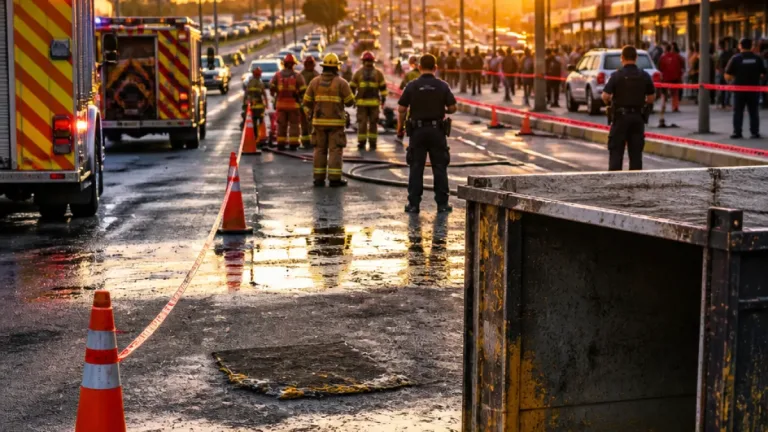 Controlan derrame de ácido en bulevar 2000; cierran parcialmente la vía en Tijuana