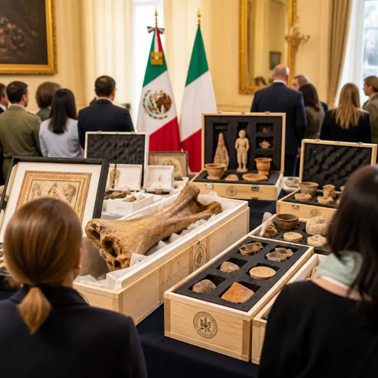 Italia devuelve a México 27 piezas arqueológicas y paleontológicas recuperadas