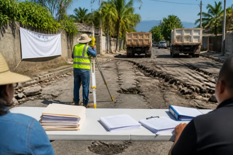 Cuyutlán exige a PINFRA reparar calles afectadas por camiones de la ampliación carretera