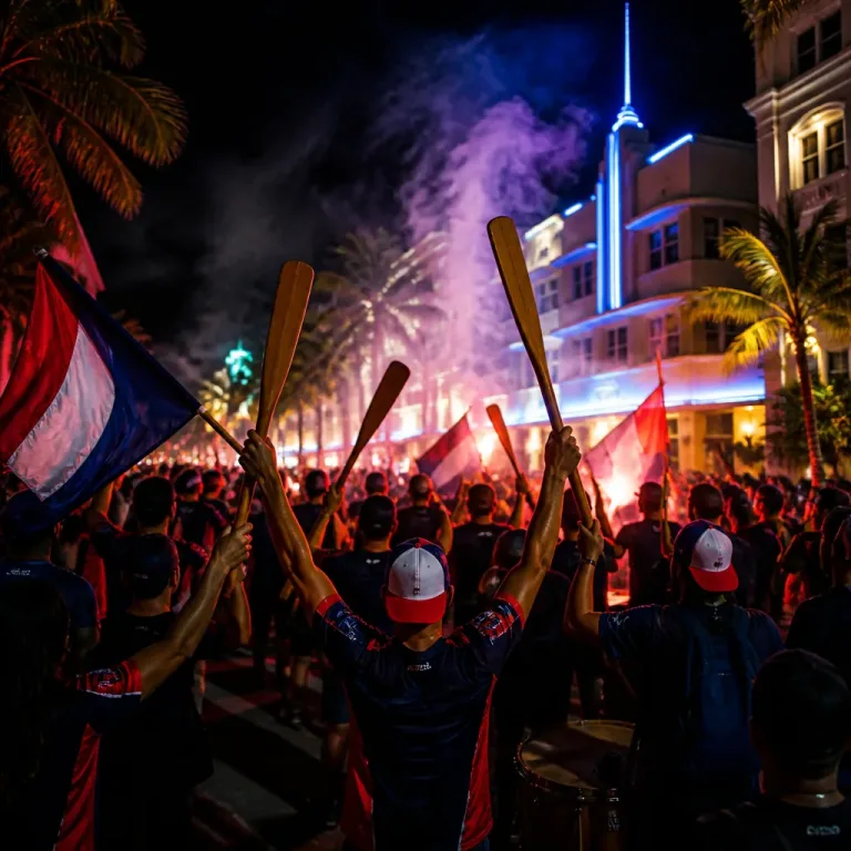 Afición noruega transforma Ocean Drive en fiesta antes de Noruega–Inglaterra