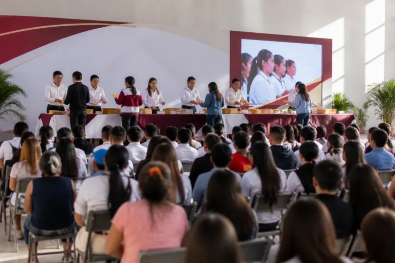 DIF estatal entrega apoyos educativos a 3,215 estudiantes de los 43 municipios