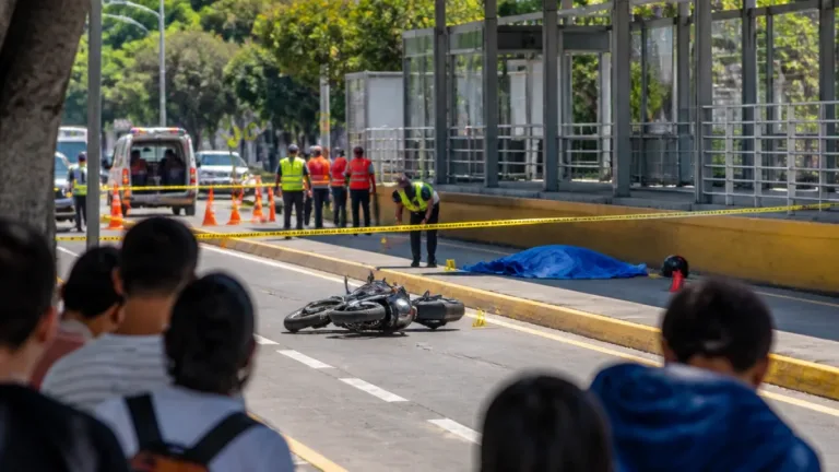 Ecatepec: peatón fallece al ser arrollado por motociclista en carril del Mexibús