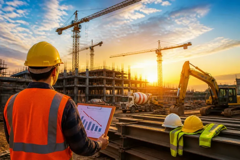 Producción industrial cae 0.8% en mayo; construcción arrastra la contracción