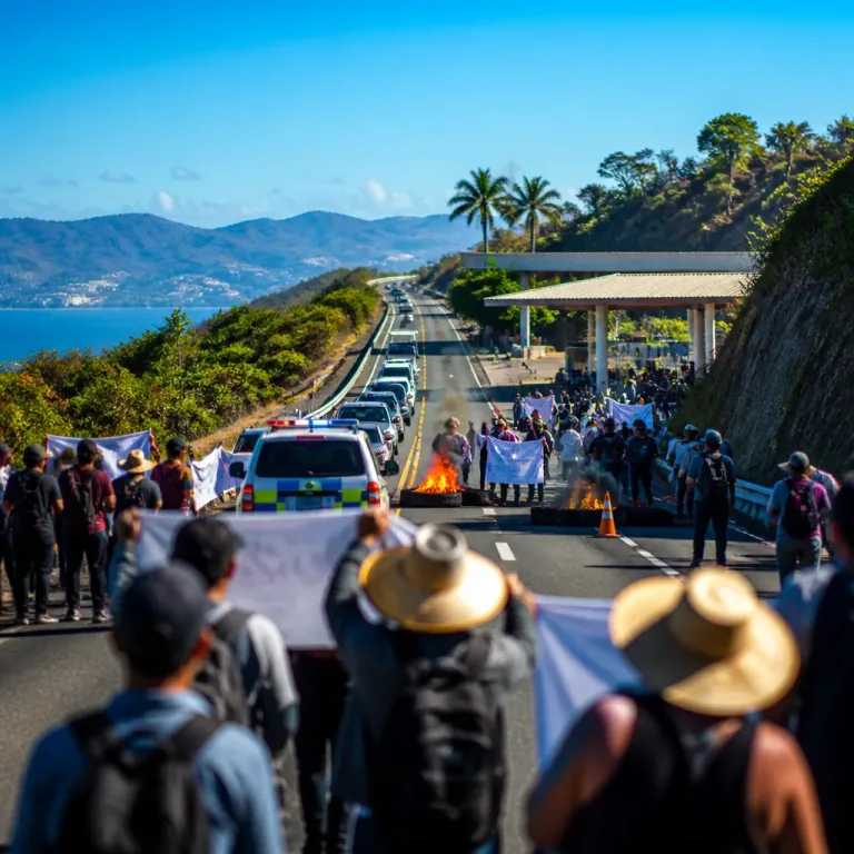 Normalistas bloquean la Autopista del Sol y rompen diálogo con autoridades de Educación