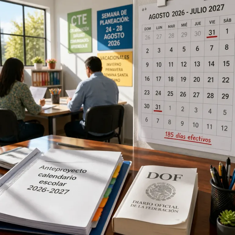 SEP propone calendario escolar 2026-2027: inicio 31 de agosto y 185 días efectivos